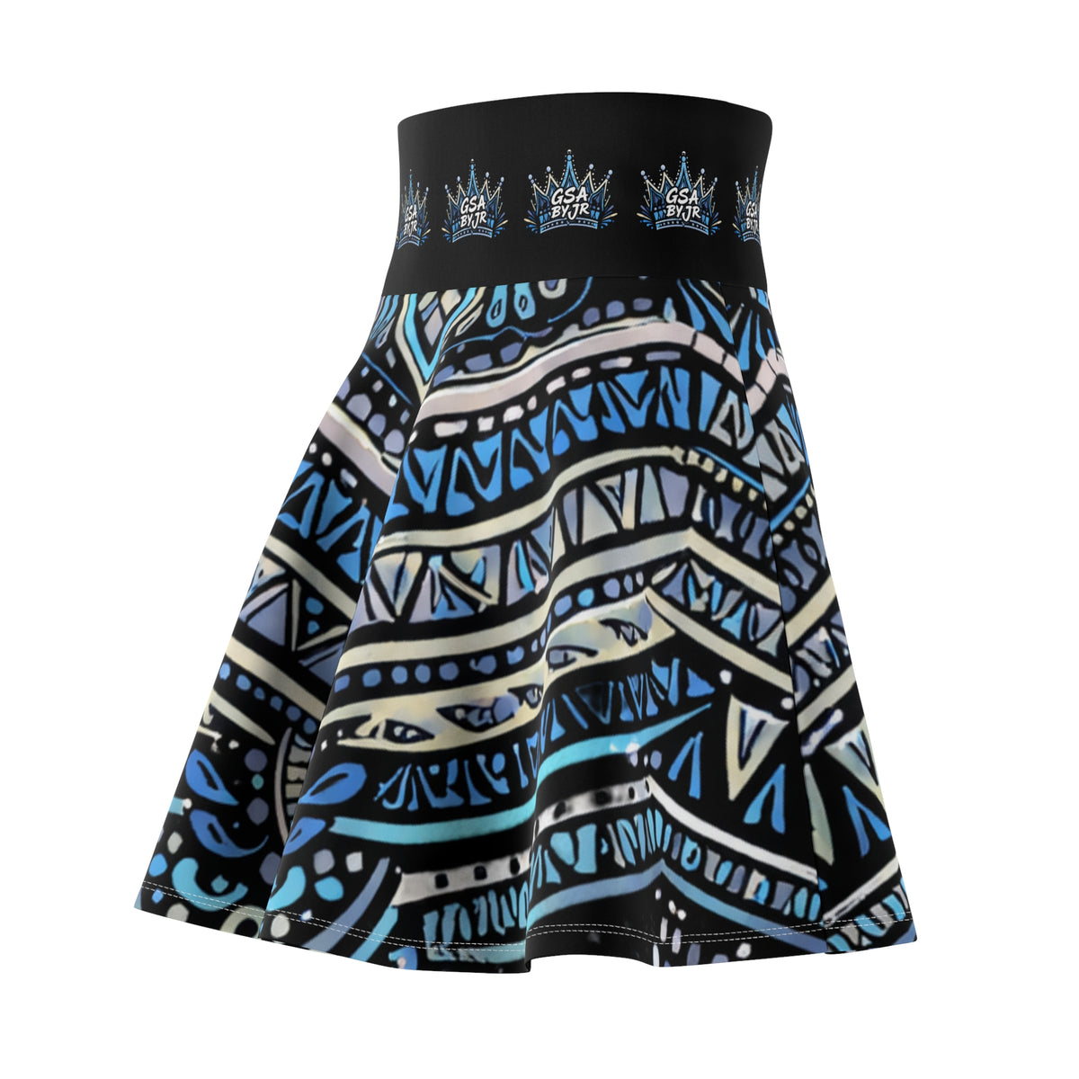 Blue Mandala Skater Skirt