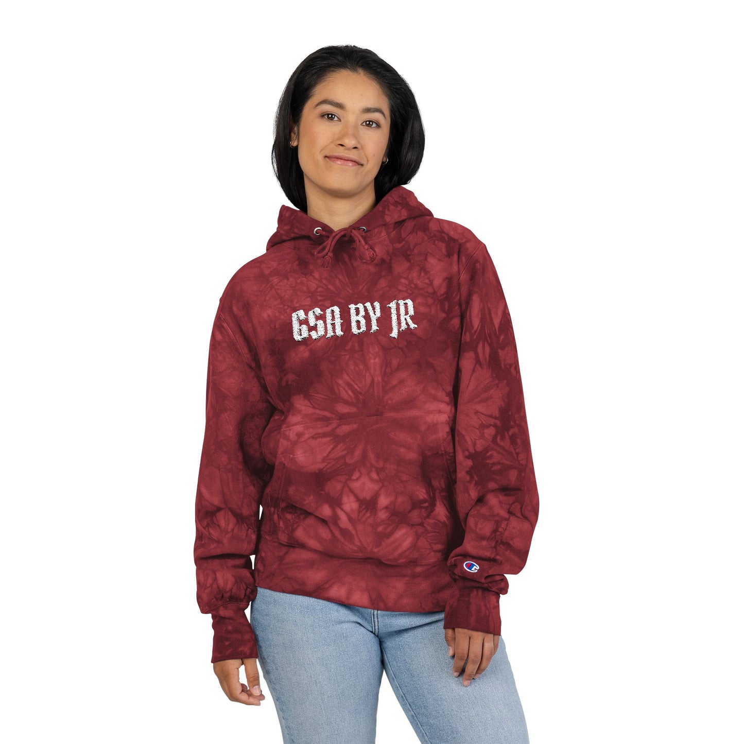 Tie-Dye Graphic Hoodie - Embroidered