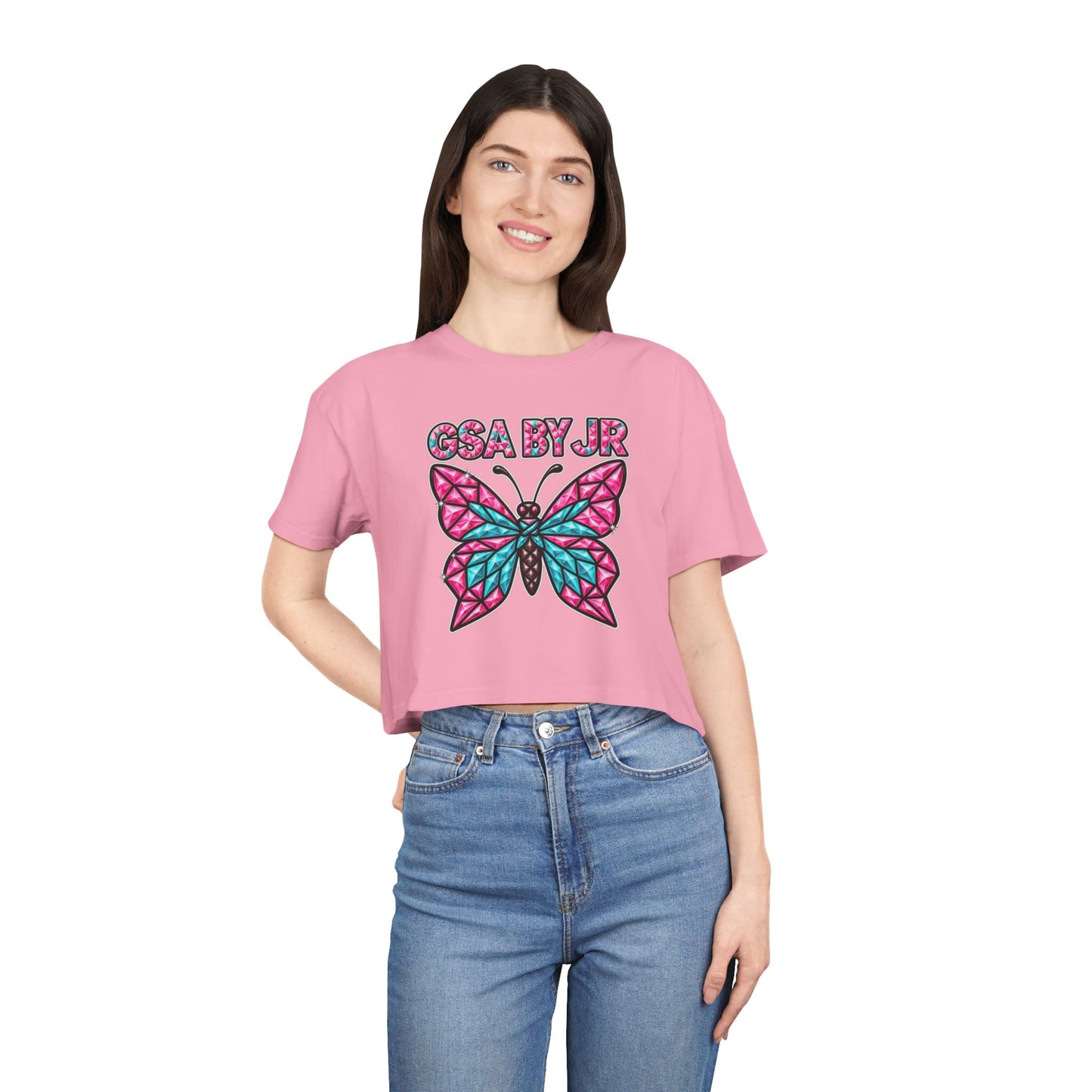 Butterfly Graphic Crop Tee