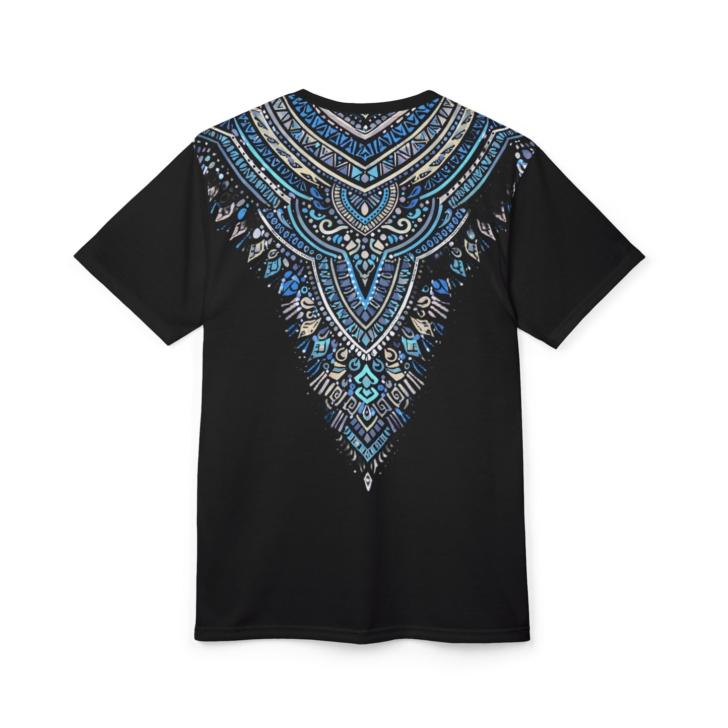 GSA BY JR Blue Mandala V-Neck Graphic Tee