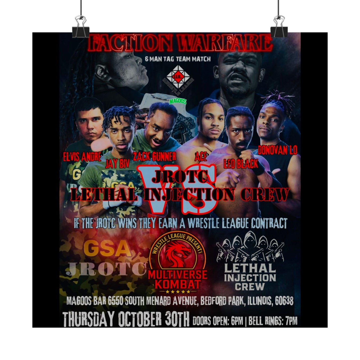 THE JROTC VS LIC POSTER ( Multiverse Kombat ) - Version 1