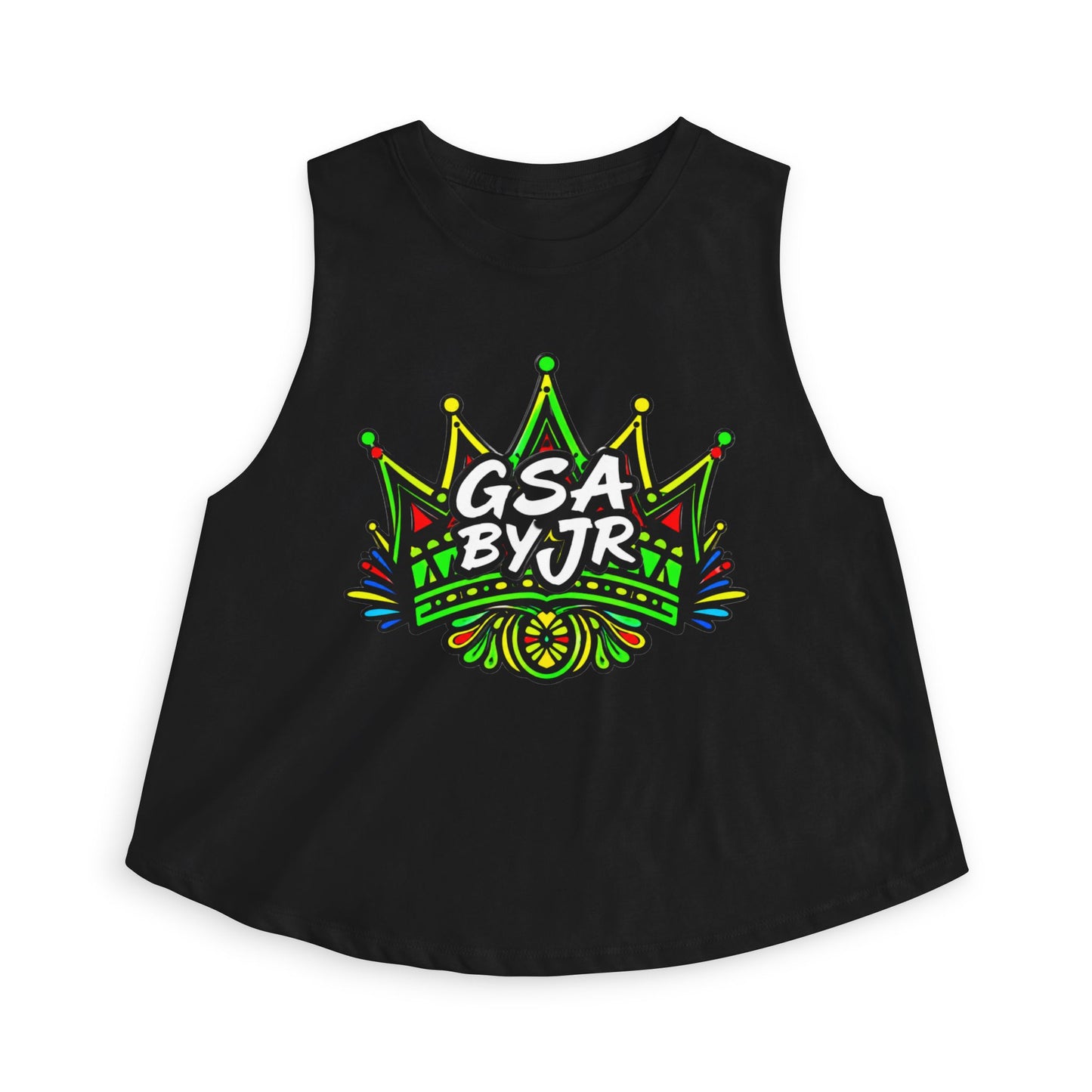 Tribal Neon Mandala Crop Top