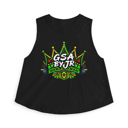 Tribal Neon Mandala Crop Top