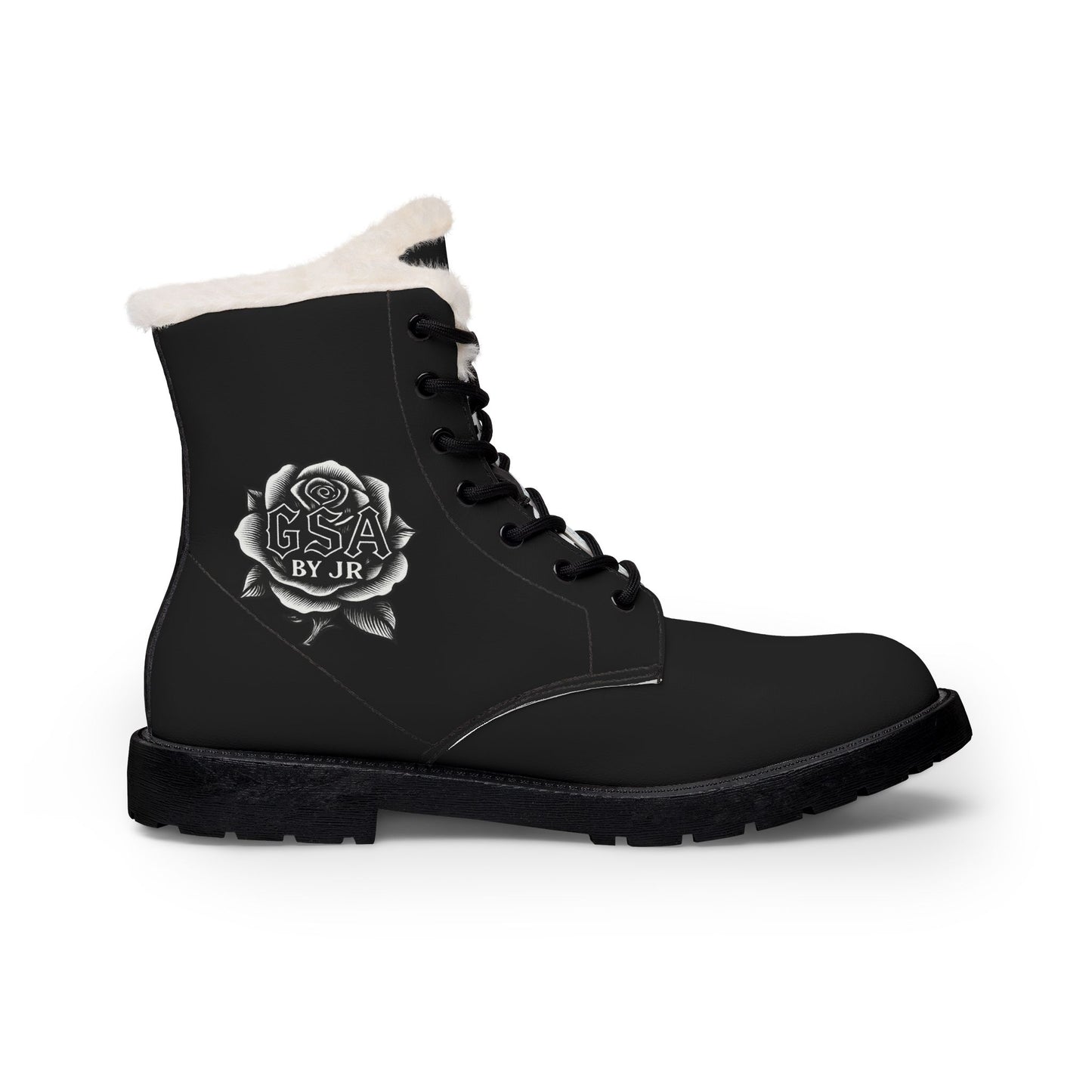 GSA GADOS - Men's Black Fur Lined Leather Boots