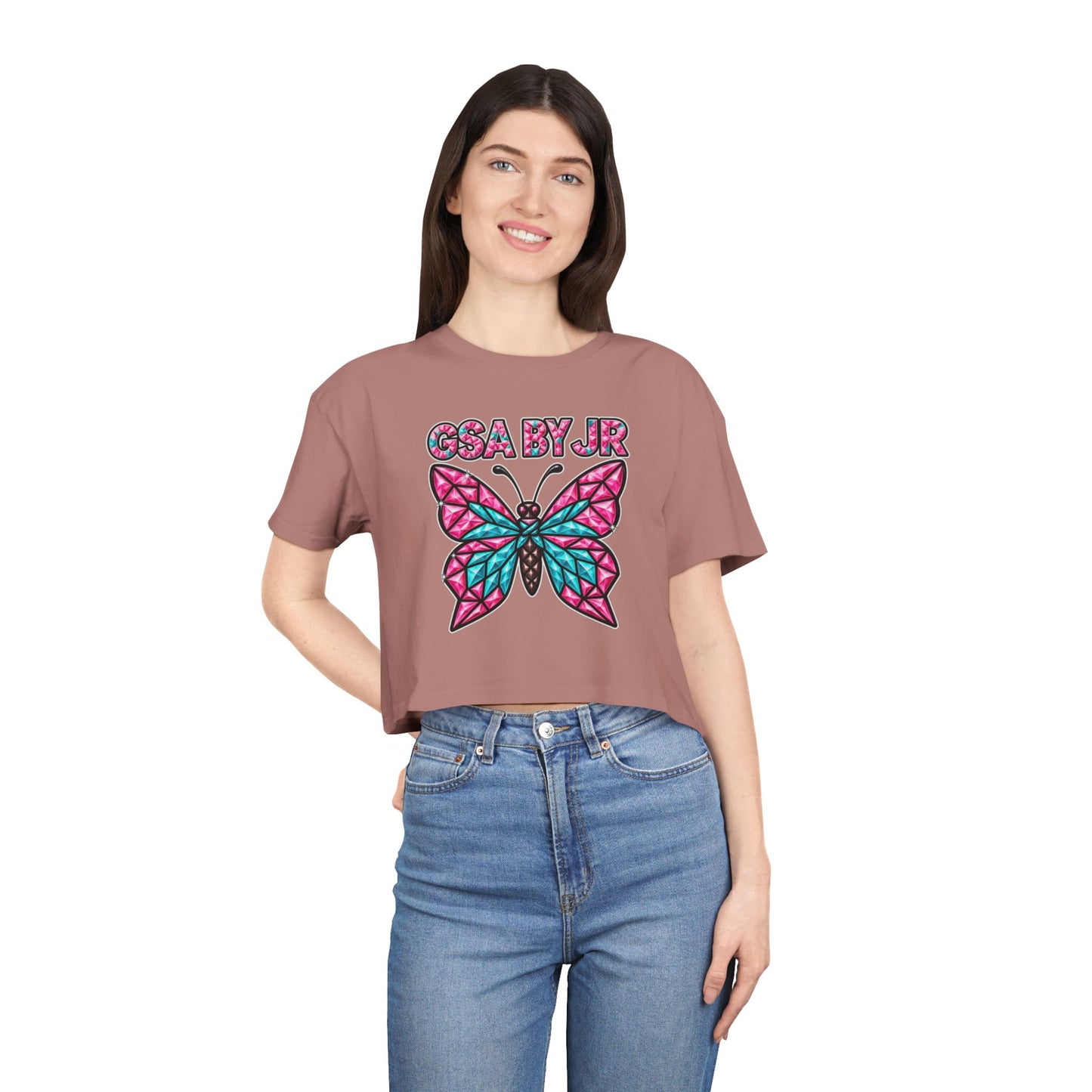 Butterfly Graphic Crop Tee