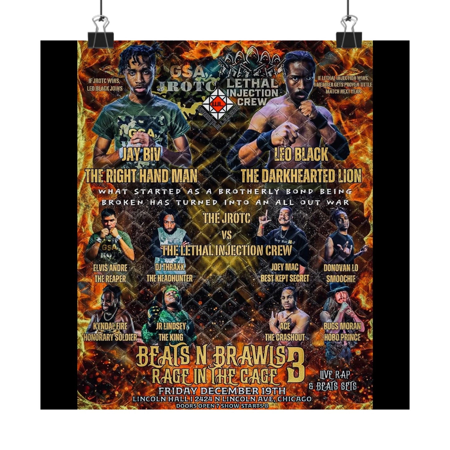 THE JROTC VS LIC POSTER ( Beats & Brawls 3 )