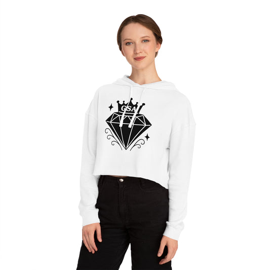 Black Diamond Cropped Hoodie