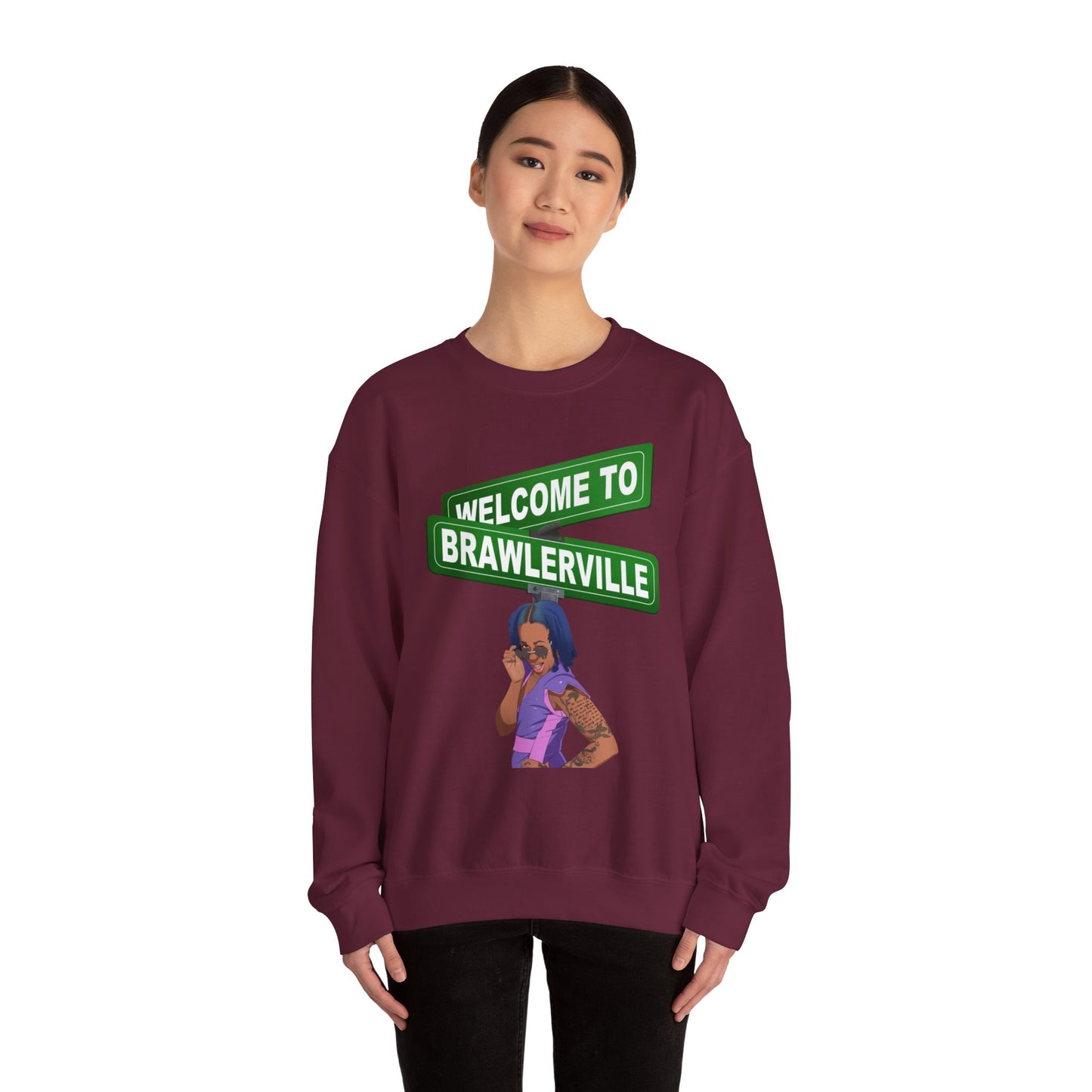 Britany Kay "WELCOME TO BRAWLERVILLE" Crewneck