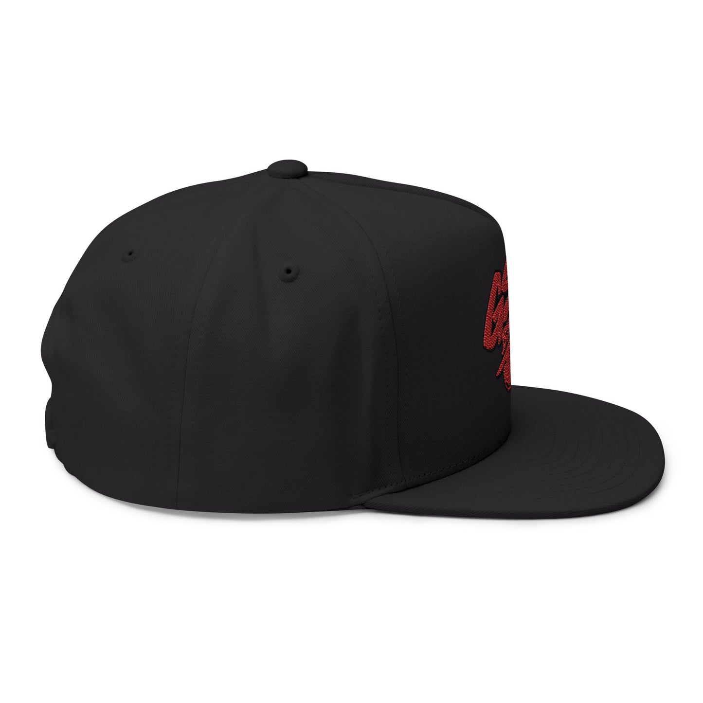 Red Graffiti Flat Bill Cap