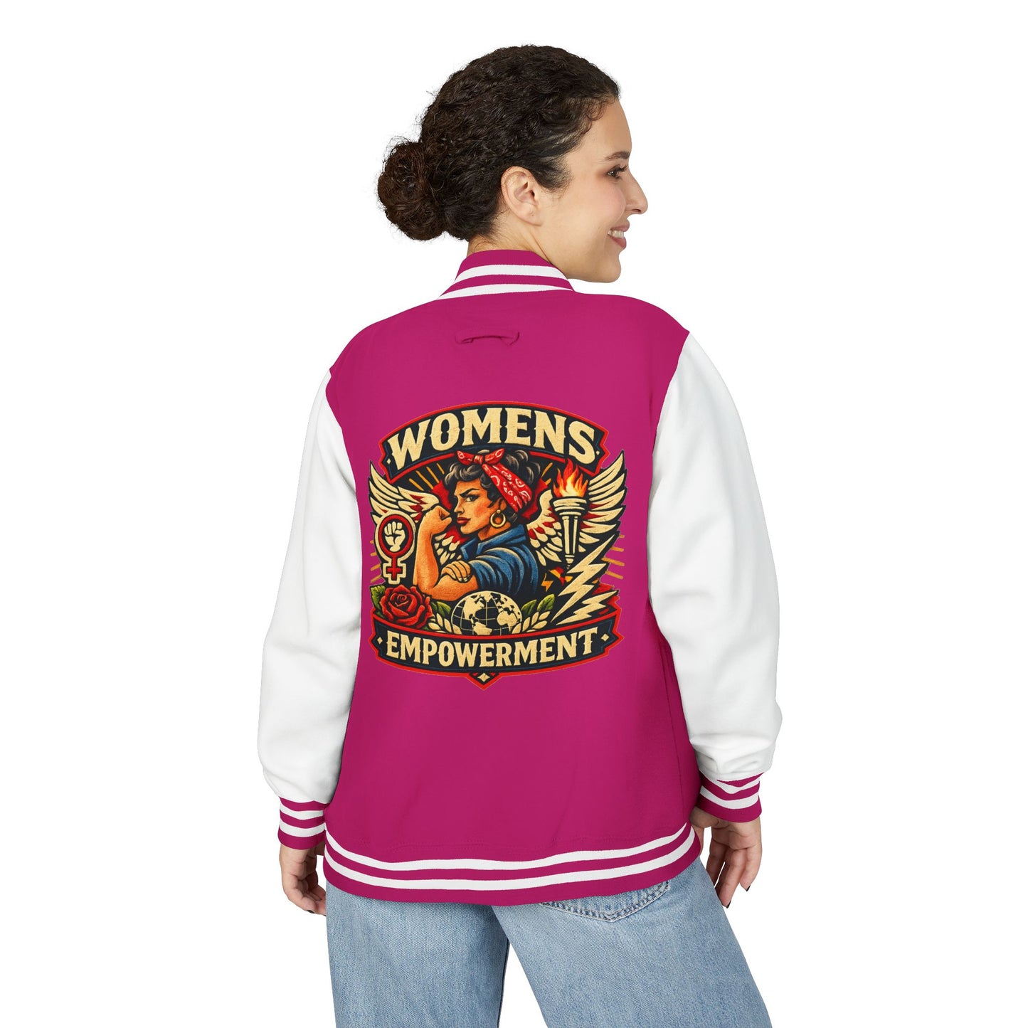 GSA BY JR Women Empowerment Letterman Jacket