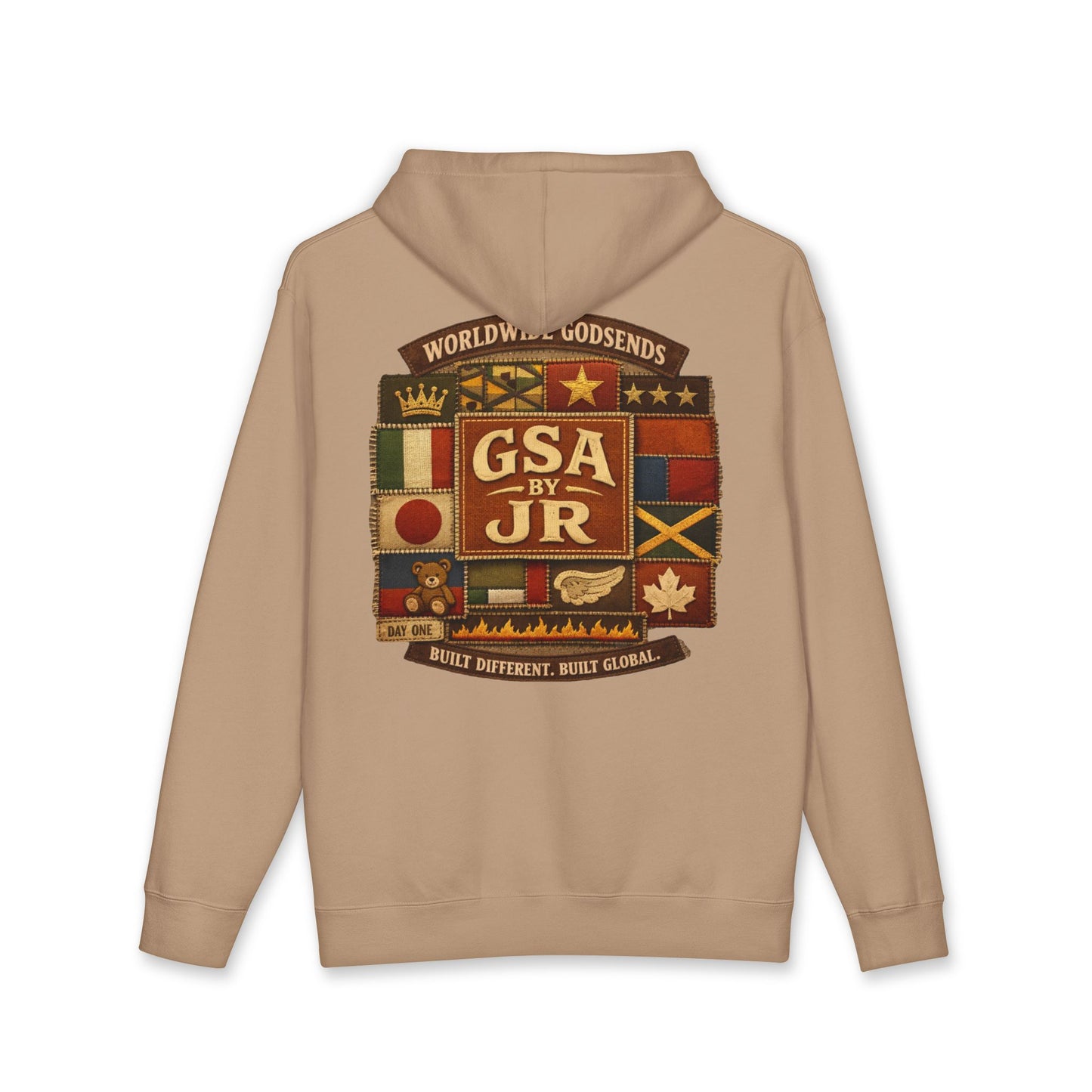 GSA BY JR' Vintage Global Flags Graphic Pullover