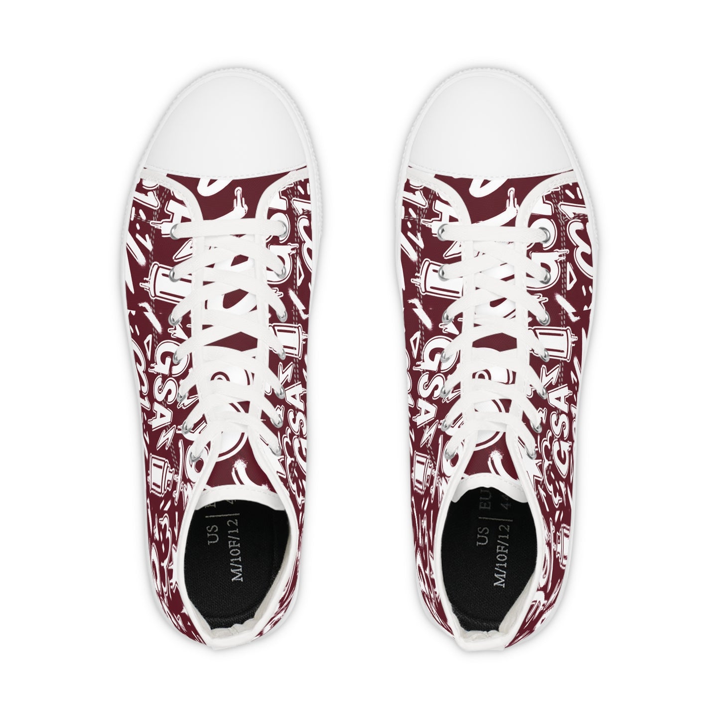 GSA G1 High Top Sneakers- Berry Burgundy